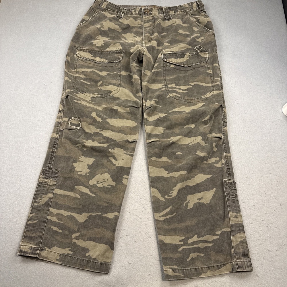 PLUGG‎ CAMO CAMOFLAUGE CARGO PANTS VINTAGE MENS 38 HEAVY WEIGHT